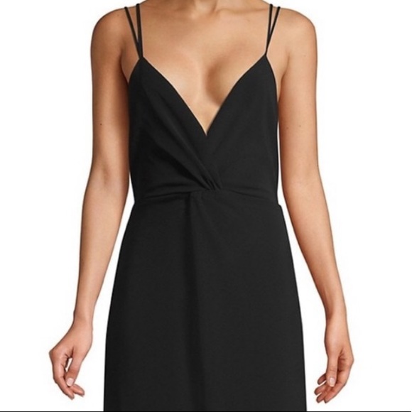 NWT Parker Black | Black Crepe Front Slit Maxi Dress | 4 - Picture 5 of 15